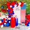 Red White and Blue Balloons, 60pcs 12 Inch Metallic and Confetti Balloons